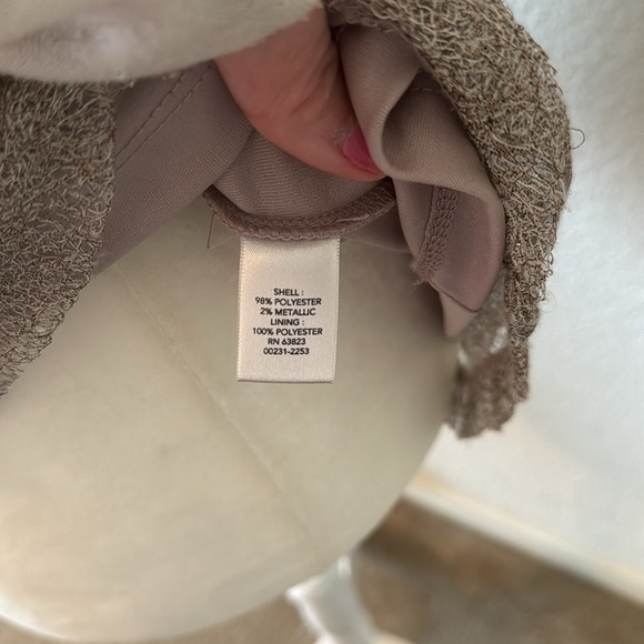 Christopher & Bank Sparkly, Lacy, Taupe Tank Top - Picture 7 of 8